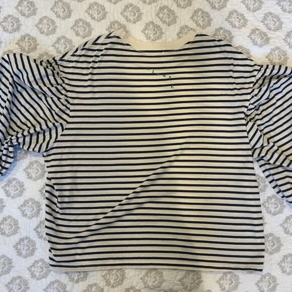 Clare V. Striped 3/4 sleeve Tee - Picture 2 of 6